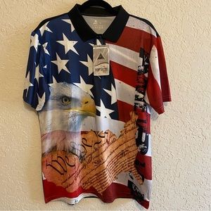 SR Speed Your Run German Designed Patriotic Men’s Polo Shirt Size Medium